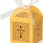 70 Pack Boxes, Laser Cut Candy Boxes Ribbons, Party Favor Small Gift Boxes for B