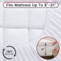 Full Mattress Topper,1800Tc Cooling Mattress Pad Cover for Deep Sleep, Extra Thi