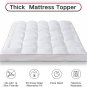 Full Mattress Topper,1800Tc Cooling Mattress Pad Cover for Deep Sleep, Extra Thi