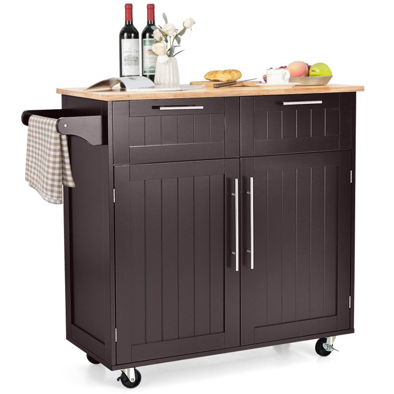 Cart Rolling Storage Kitchen Island Cart Rolling Storage Trolley with Towel Rack