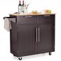 Cart Rolling Storage Kitchen Island Cart Rolling Storage Trolley with Towel Rack