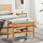 Shoe Rack Bench with Storage Shelf for Entryway Hallway Bedroom