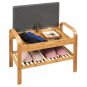 Shoe Rack Bench with Storage Shelf for Entryway Hallway Bedroom
