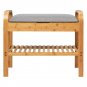 Shoe Rack Bench with Storage Shelf for Entryway Hallway Bedroom