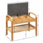 Shoe Rack Bench with Storage Shelf for Entryway Hallway Bedroom