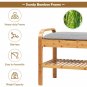 Shoe Rack Bench with Storage Shelf for Entryway Hallway Bedroom