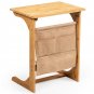 Bedside Table Bamboo Sofa Table End Table Bedside Table with Storage Bag