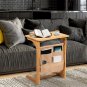 Bedside Table Bamboo Sofa Table End Table Bedside Table with Storage Bag
