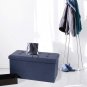 Cushioned Fabric Ottoman Hidden Storage Chest Footrest Chair, Padded Seat for Be