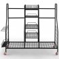 Golf Golf Double Golf Bag Rack with Removable Golf Club Ideal Stand and Wheels