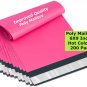 Hot Colorful Poly Mailers - 200 Pack - 6x9 Inch Size - Sturdy Mailing Envelopes
