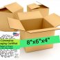 Cardboard Boxes 8 X 6 X 4  Inches Small Shipping Packaging Boxes, 25 Pack USA