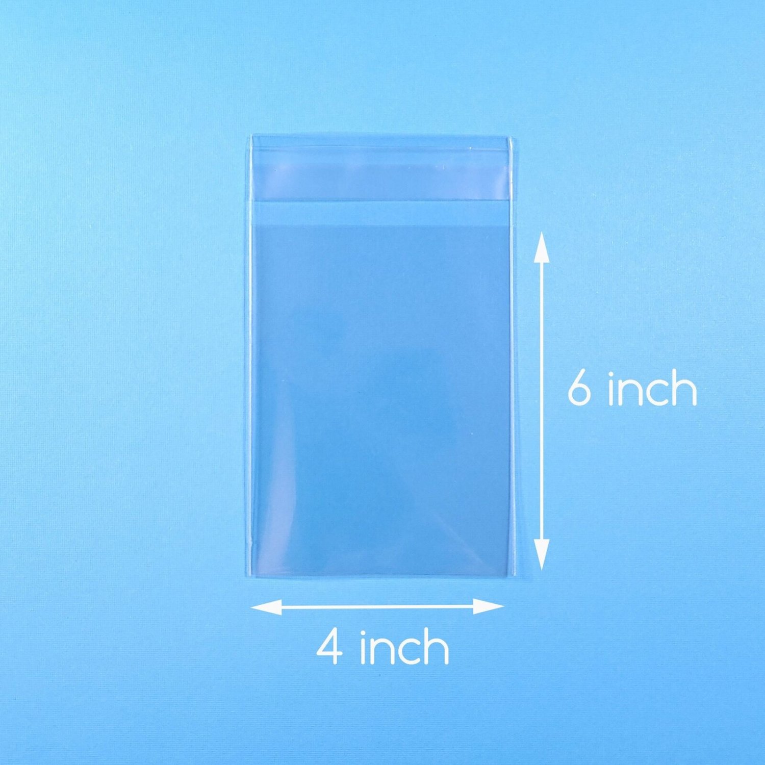 100 4X6 Inch Clear Cello Bag Self Sealable Bag Cellophane Packaging Pack & Ship