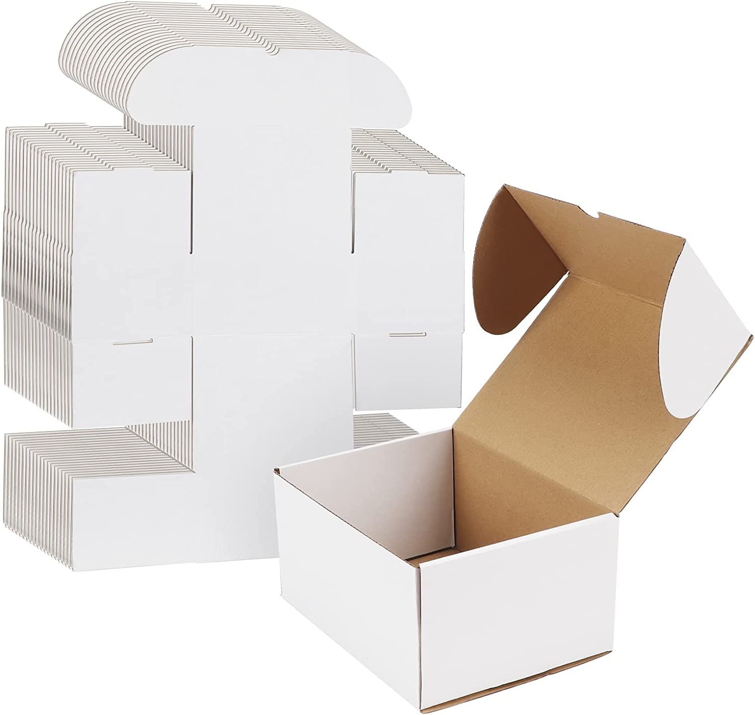 Pack & Ship White Corrugated Cardboard Shipping Boxes Packing Mailing Purposes