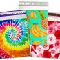 Choose! 10X13 Tie Dye, Aqua Teal Pineapple, Red & Pink Roses Poly Mailers, Flat