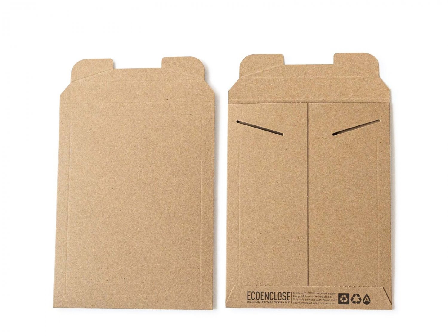 12.75" X 15" Rigid Mailer Extra Rigid Tab Lock - 100% Recycled - Bundle of 10 Pa