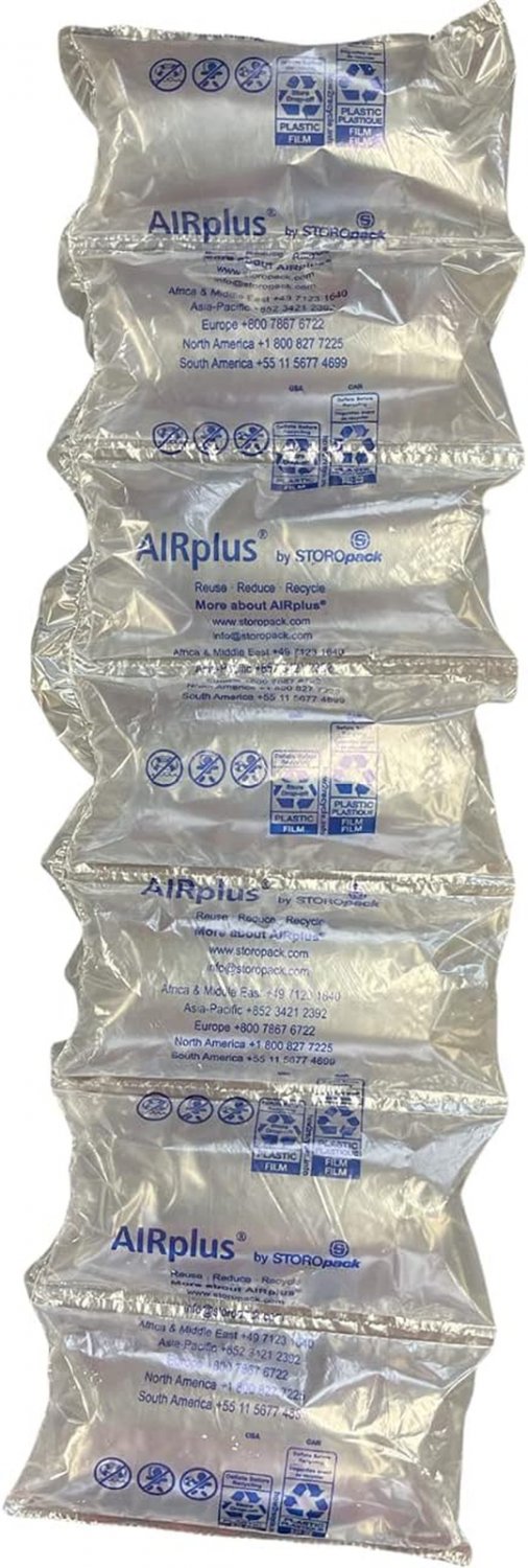 175 Storopack Clear Air Pillows, Pre-Filled, 4" X 8"