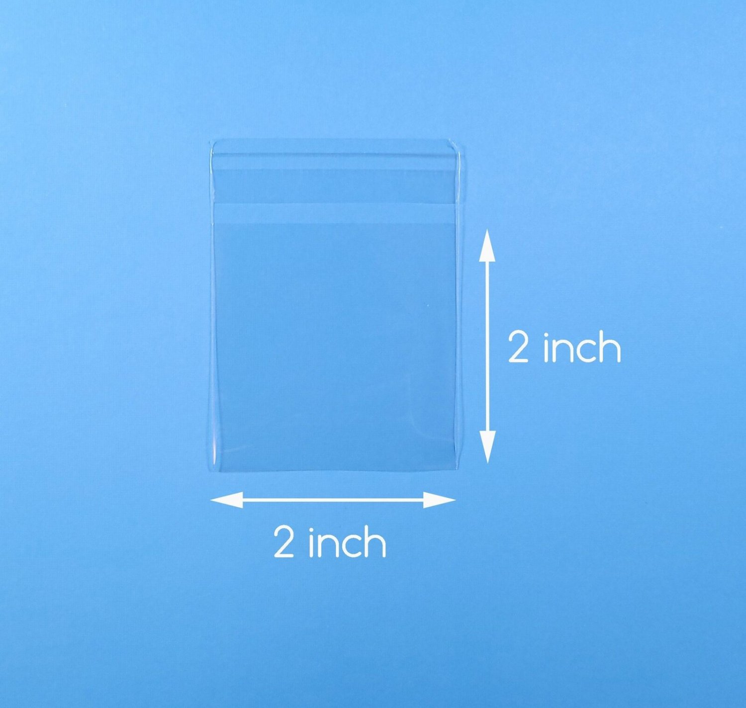 200 2X2 Inch Clear Cello Bag Self Sealable Bag Cellophane Packaging Pack & Ship