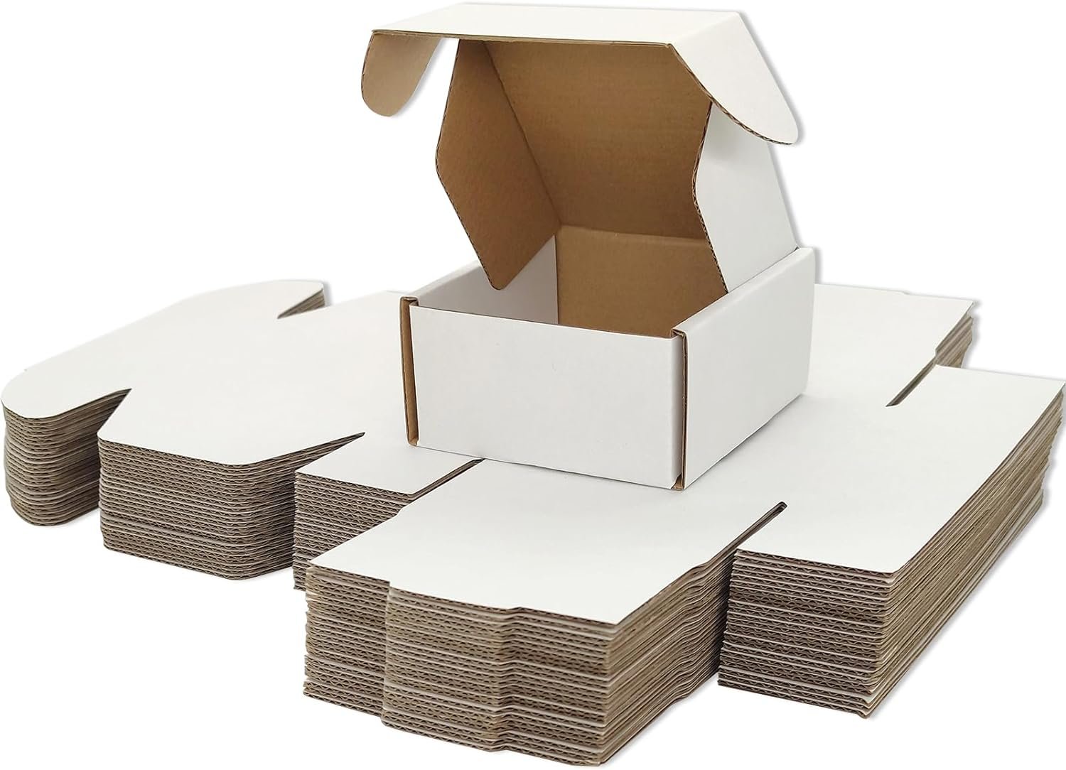 Colors Cardboard Corrugated Mailer Boxes Assorted Sizes Shipping Packaging