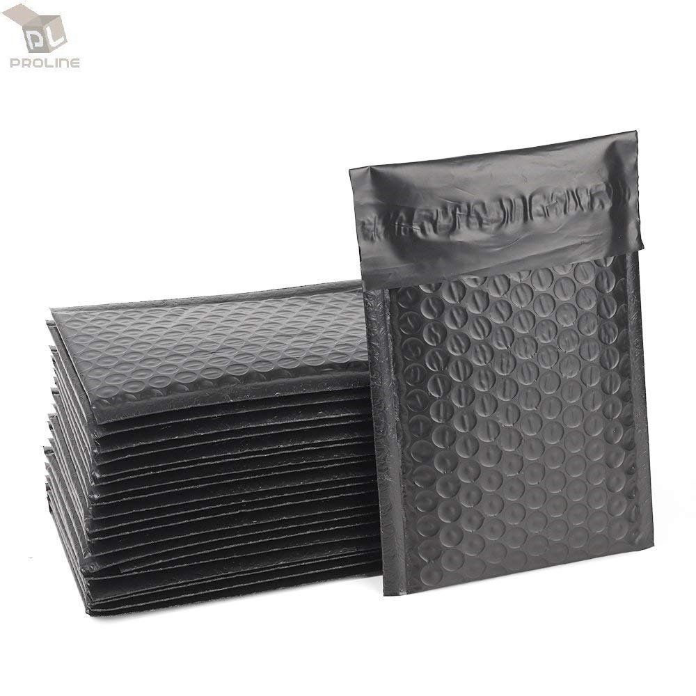 #5 10.5" X 16" Black Poly Bubble Mailers Padded Shipping Envelopes