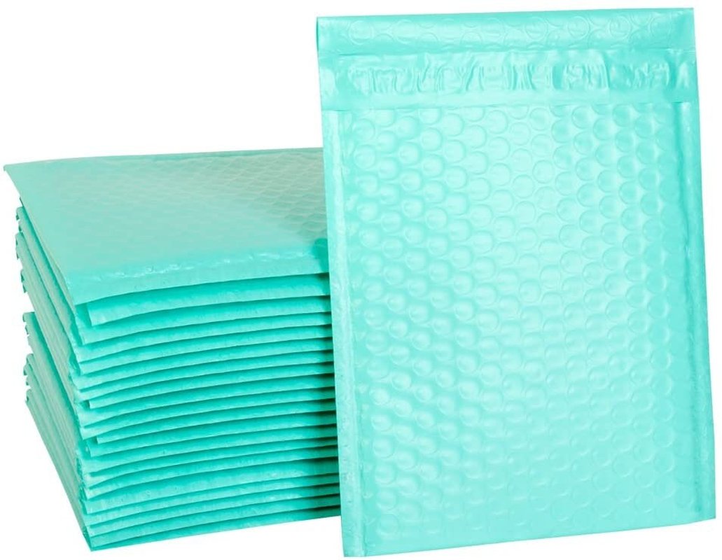 #5 10.5" X 16" Teal Poly Bubble Mailers Padded Shipping Envelopes