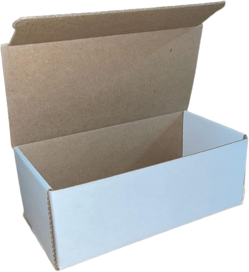 Corrugated Shipping Boxes 50 8X3X2 White Cardboard Paper Boxes Mailing Packing S
