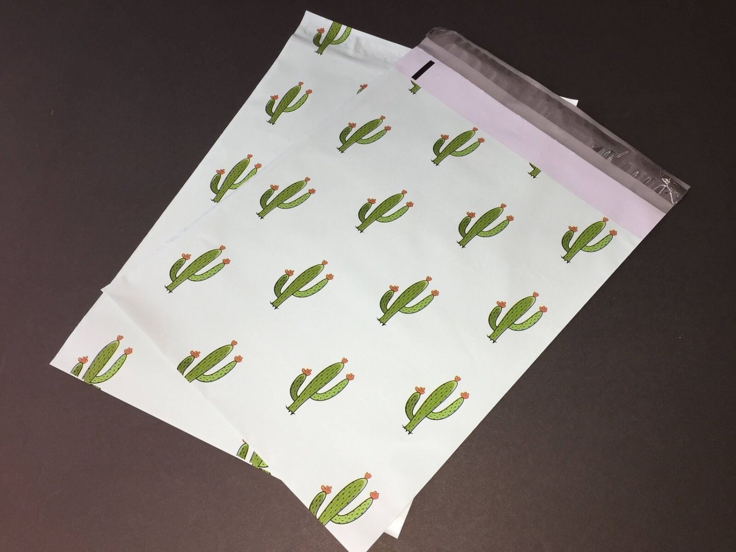 25 Designer CACTUS Poly Mailers 10X13 Envelopes Shipping Bags Green