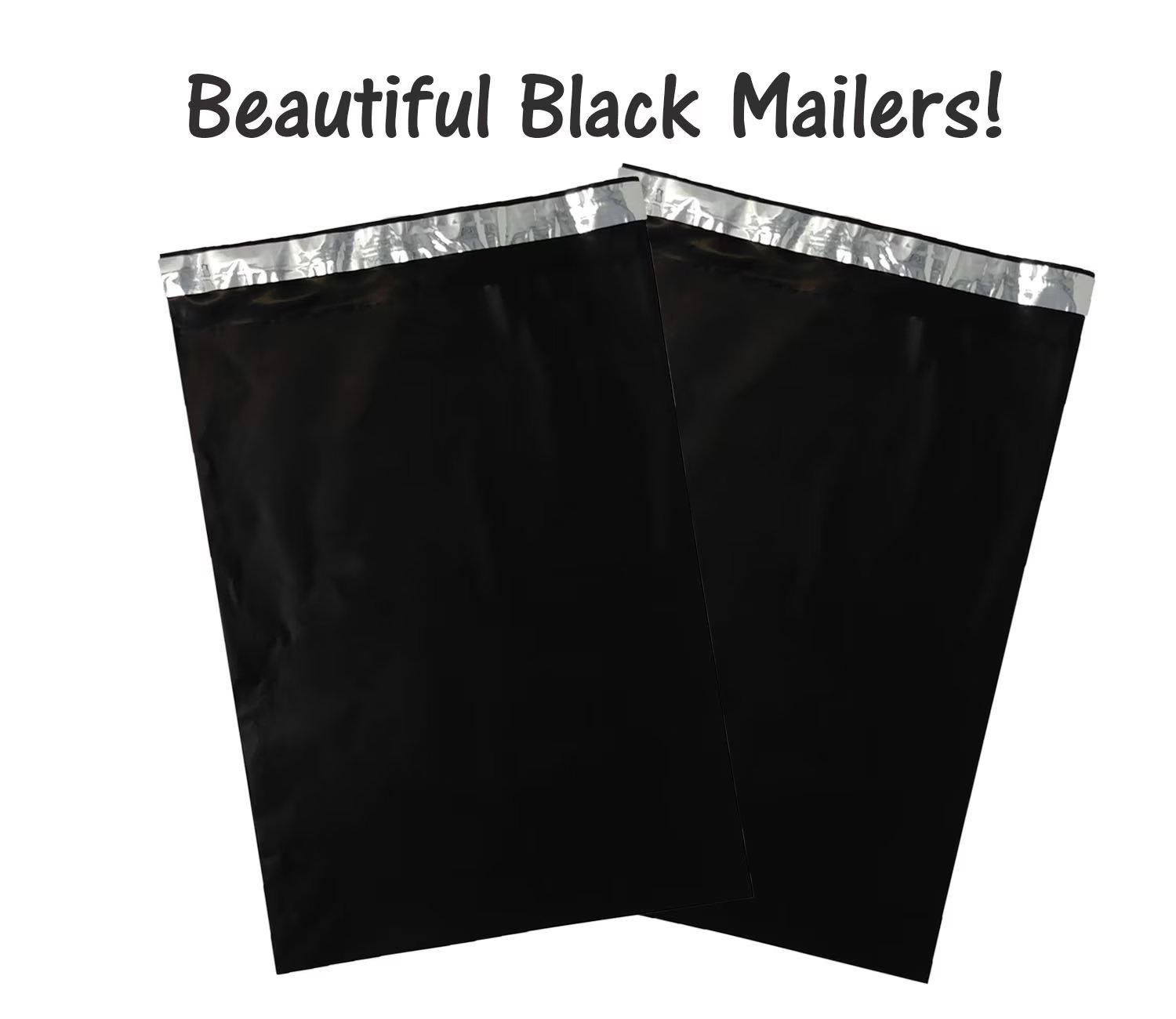200 Pack 10X13 Poly Mailers, Night Black Shipping Self Seal Mailing Bags, Flat M