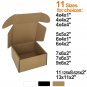 Corrugated Box Mailers 50 Pack Many Sizes and Colors Small Cardboard Shipping Ma