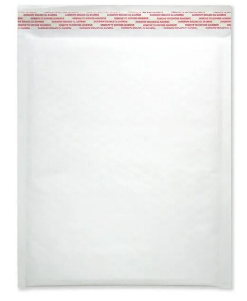 100 #0 (6"X10") White Kraft Bubble Lined Mailer Envelopes Self Seal