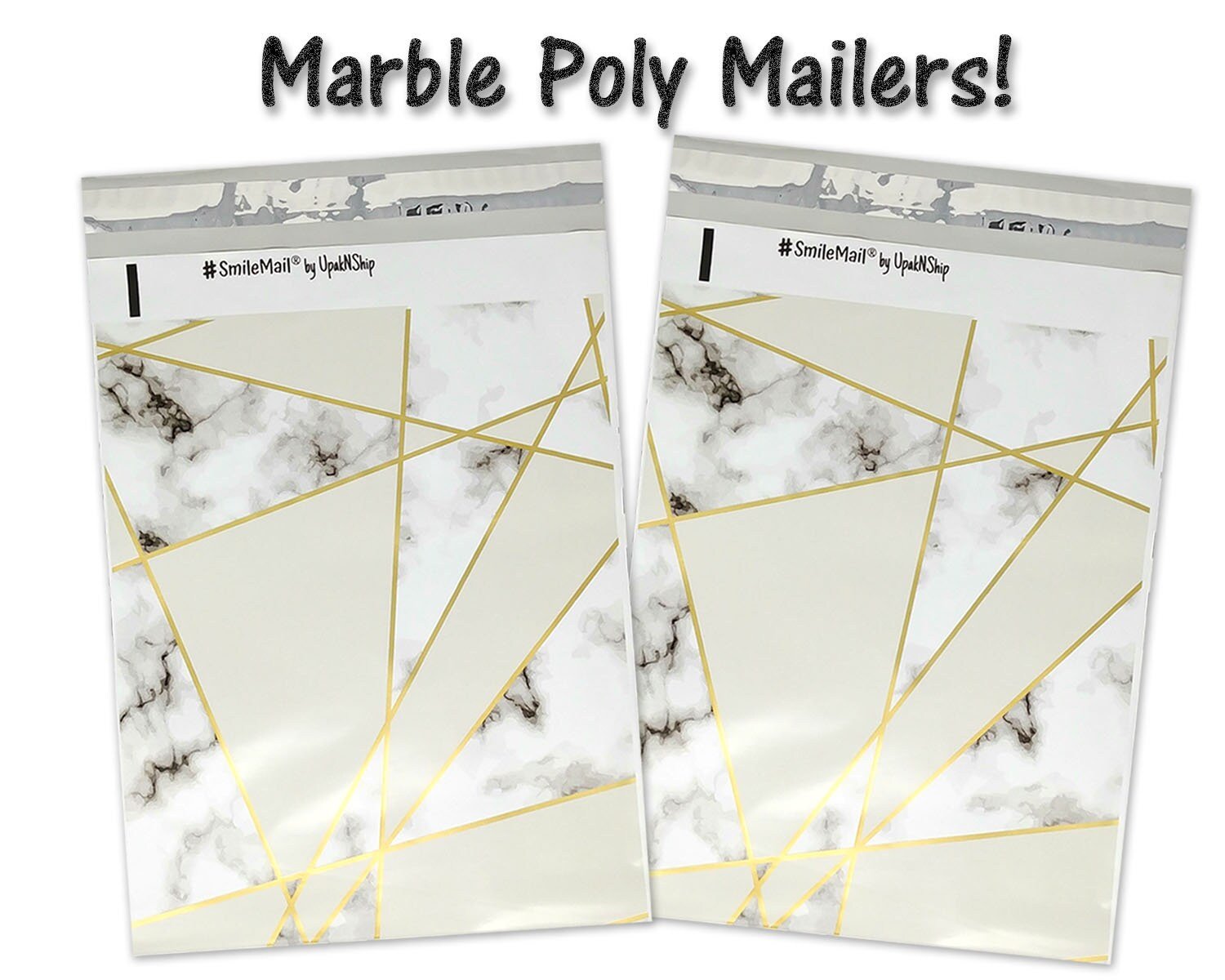 Poly Mailers 10 Pack 10X13 Marble Poly Mailers, Flat Tile Pattern Shipping Self