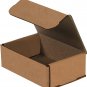 50 6" X 4" X 2" Kraft Corrugated Mailers Die Cut Tuck Flap Boxes