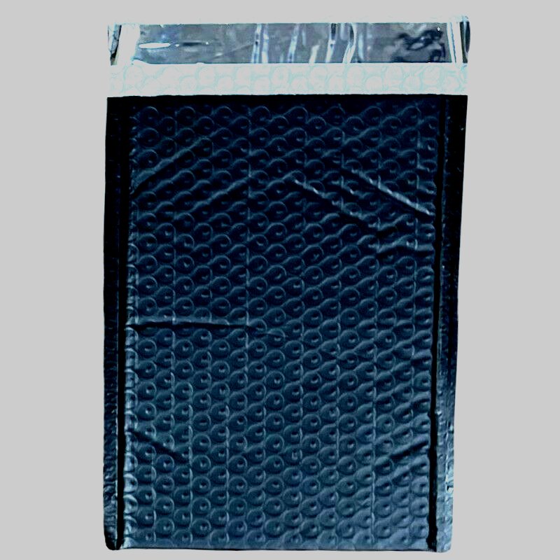 Bubble Mailers 50 5" X 9" Black Poly Bubble Mailers Self Seal Envelopes