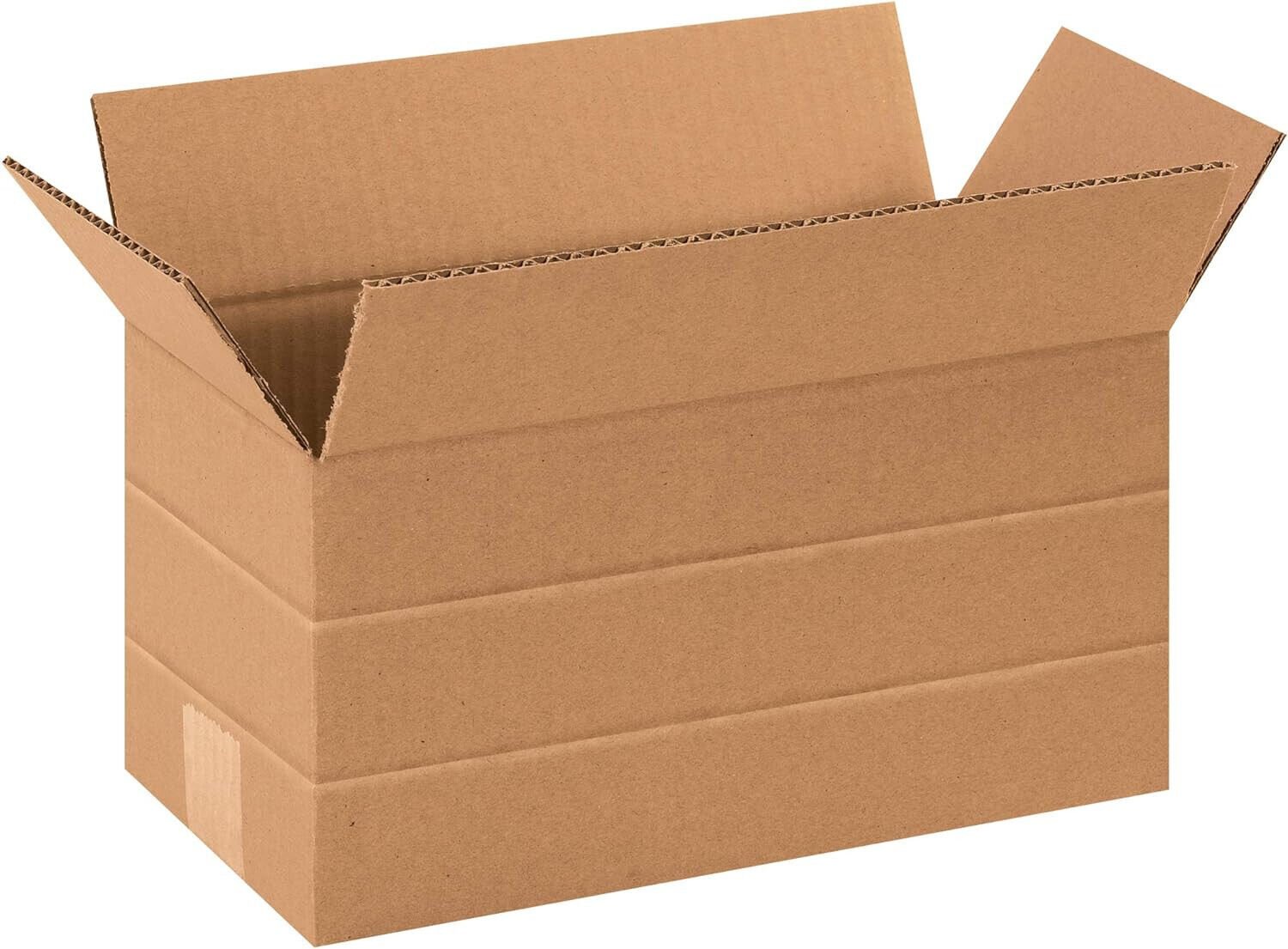 25 12" X 6" X 6" Multi-Depth Corrugated Boxes