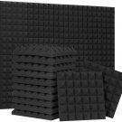 High Density Sizes  Pyramid Acoustic Foam Panels in Black - Fire Resistant Sound