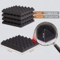 High Density Sizes Pyramid Acoustic Foam Panels in Black - Fire Resistant Sound