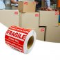 Fragile Warning Decal 500Pcs/Roll Fragile Label Sticker Red White Handle with Ca