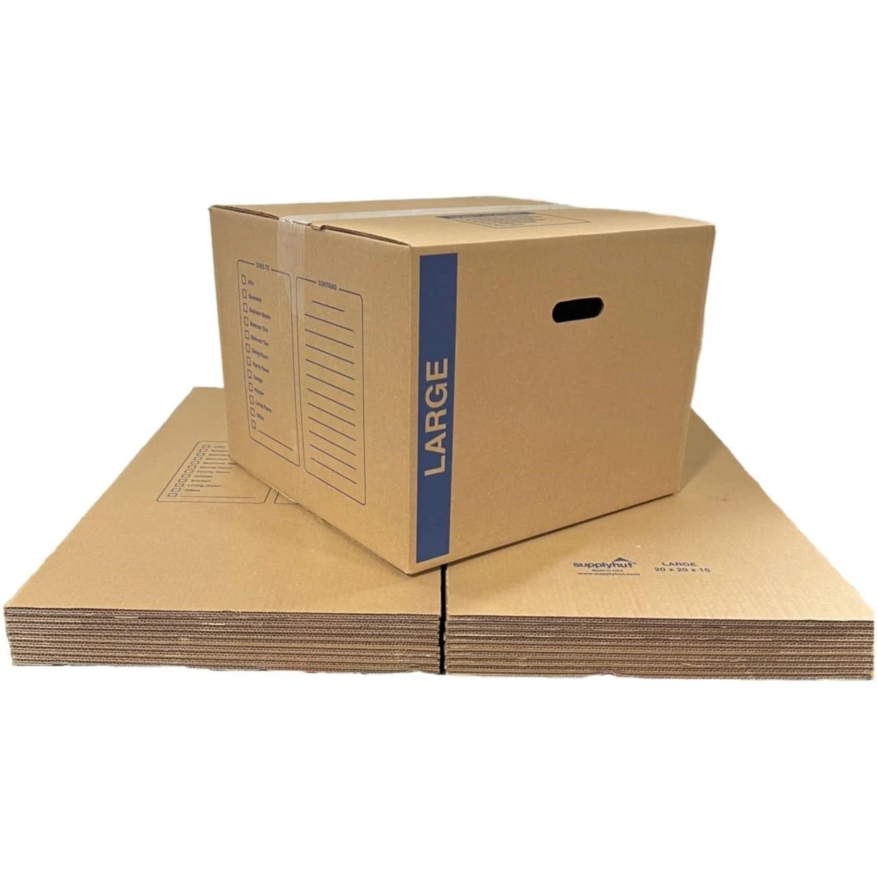 10 - Pack Large Cardboard Moving Boxes 20X20X15 32 ECT with Handles Pack & Ship