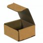 50 4" X 4" X 2" Kraft Corrugated Mailers Die Cut Tuck Flap Boxes