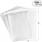 100 Bags - 4" X 6" Crystal Clear Protective Closure Bags with Self Adhesive Flap