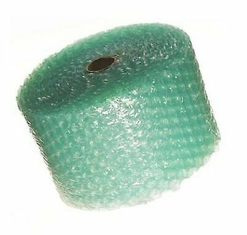 Green Bubble Air-Filled Pockets Cushioning Liner  62.5' X 12" (Lg) 1/2" Eco-Frie
