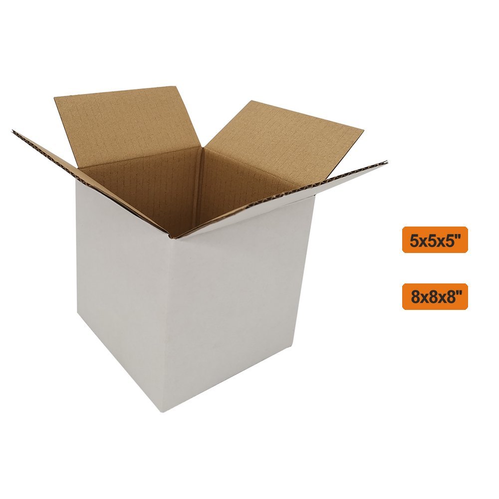 5X5X5 Inches Shipping Boxes (25 Pack), Small Corrugated Cardboard Mailers, Oyste
