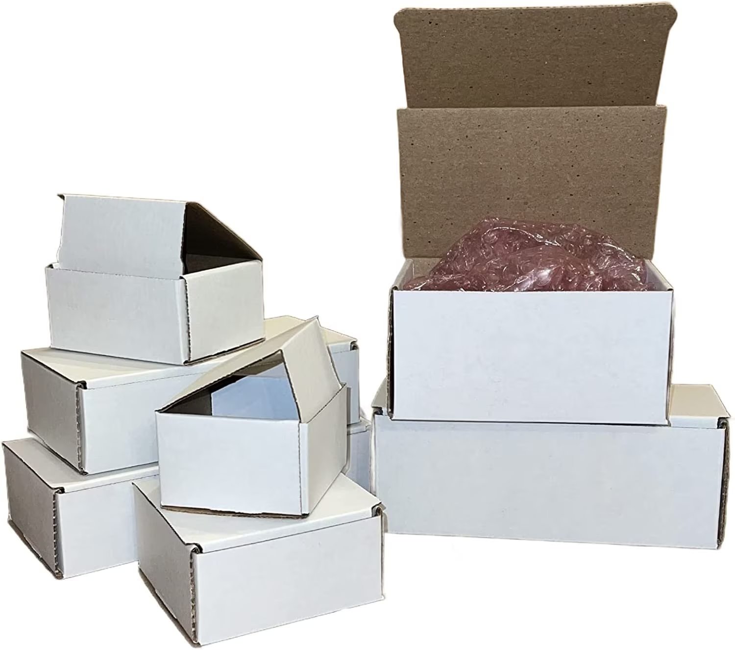 25 3X3X2 White Cardboard Paper Boxes Mailing Packing Shipping Box Corrugated Car