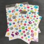 100 10X13 & 6X9 Colorful PAW PRINTS Poly Mailers 50 Each Envelopes Shipping Bags