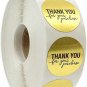 500 Qty – 1 Inch - Thank You for Your Purchase - Silver W/Black Text - Stickers