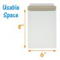 10 Pack 6X8" Stay Flat Mailers, Quality White Rigid Mailers, 5X7 Photo Stay Flat