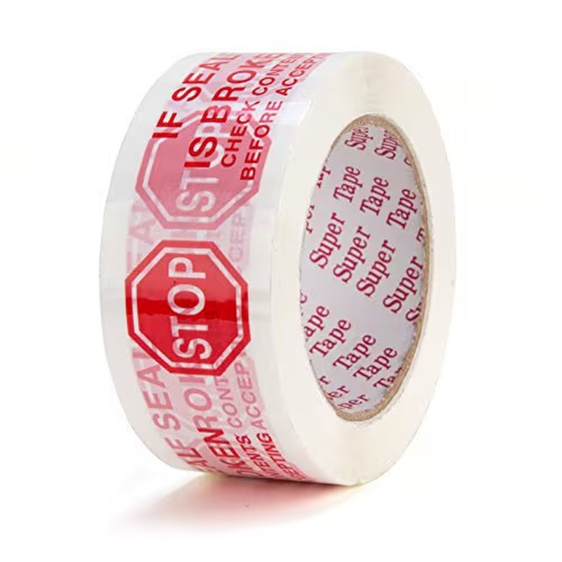 Stop Tape - Stop If Seal Is Broken Printed Warning Tape (2" X 110 Yard/330' Each