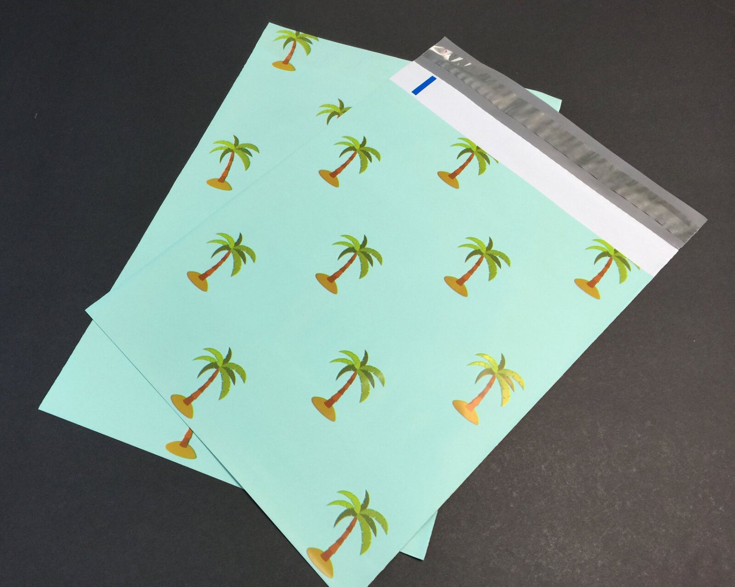 50 Designer PALM TREES Poly Mailers 10X13 Envelopes Shipping Bags Green