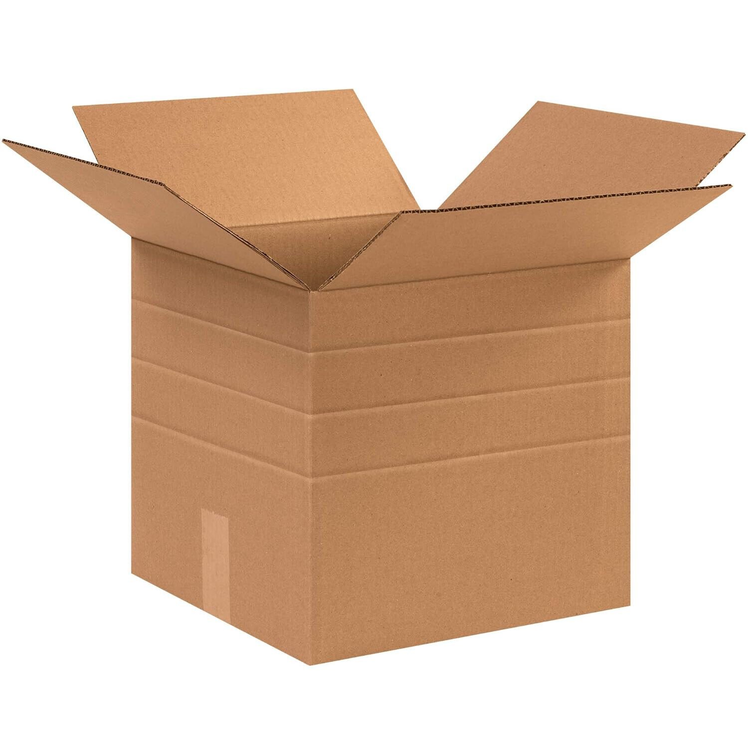25 12" x 12" x 12" Multi  Depth Corrugated Boxes industry standard for packing s