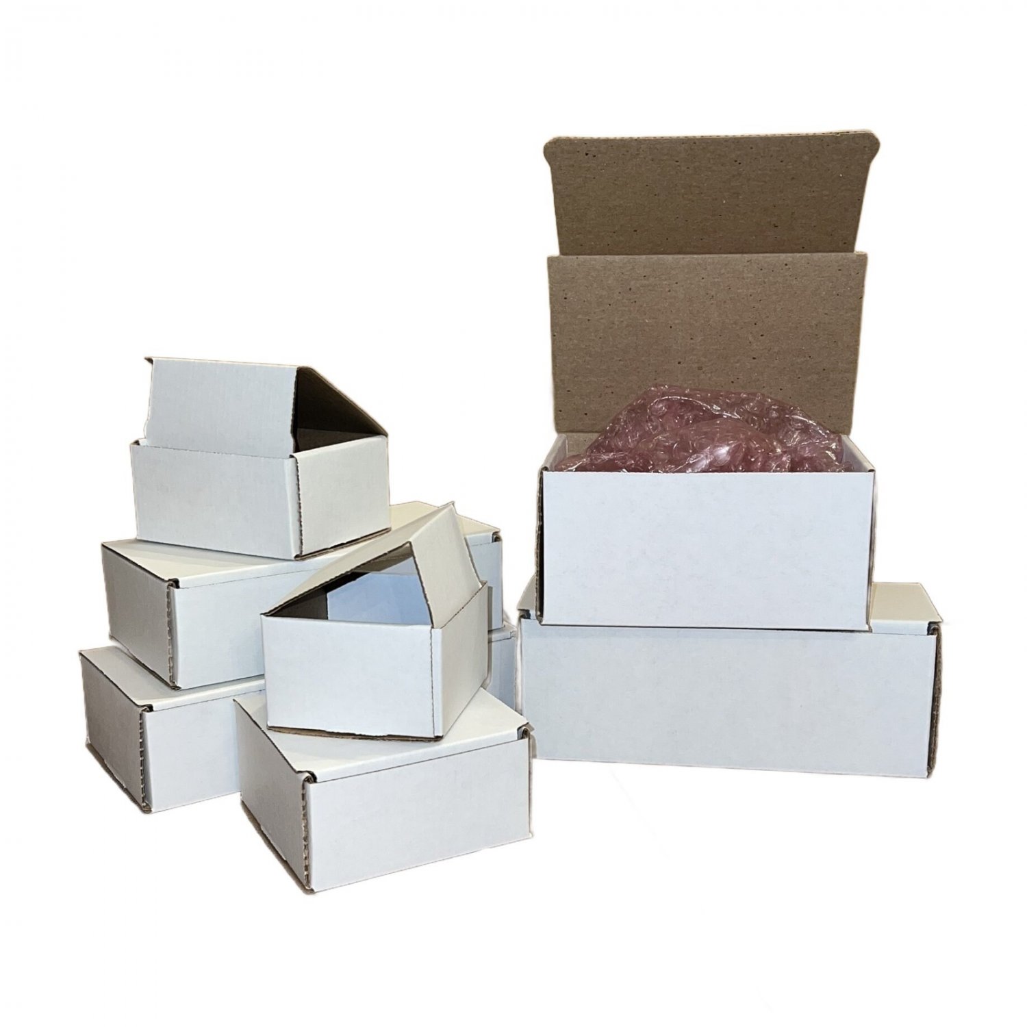 150 4X2X2 White Cardboard Paper Boxes Mailing Packing Shipping Box Carton